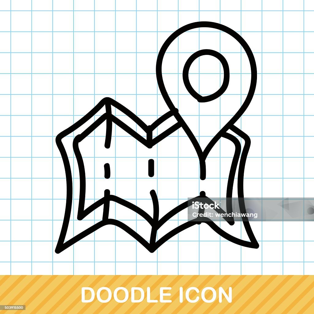 Random Doodle Map Map Color Doodle Stock Illustration - Download Image Now - Abstract ...