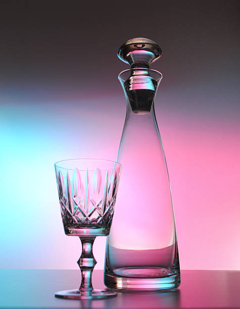 istock Wine decanter with a glass 503917488