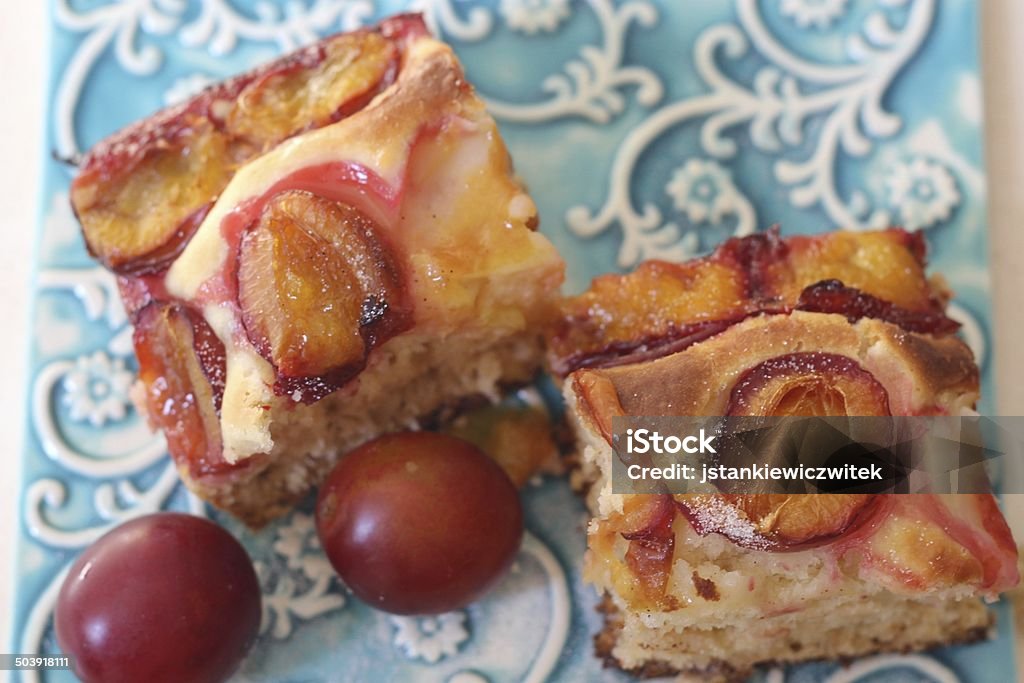 Yeast plum cake Homemade yeast plum cake from Grandma's recipe Adulation Stock Photo