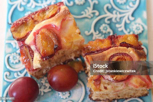 Yeast Plum Cake Stock Photo - Download Image Now - Adulation, Assistance, Baked Pastry Item