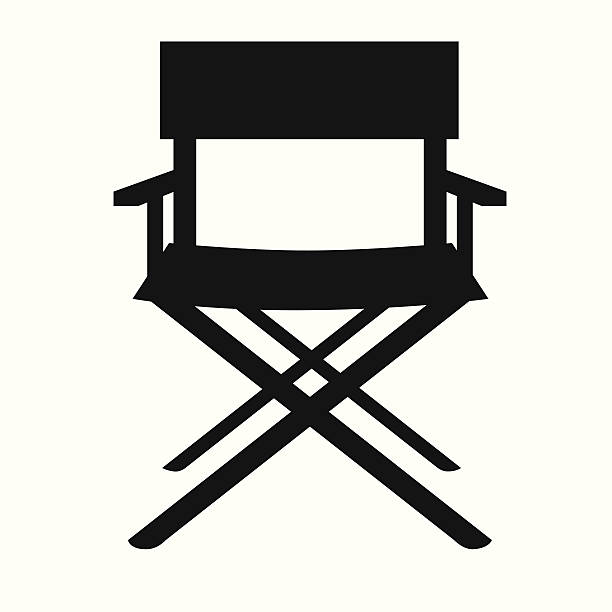 ilustraciones, imágenes clip art, dibujos animados e iconos de stock de directores silla ergonómica - director de cine