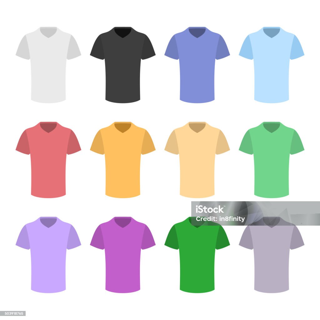 T-shirt de modèle de couleur unie dans un Design de Style. - clipart vectoriel de Abstrait libre de droits