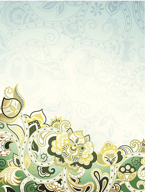 abstrakt grün mit blumenmuster - design abstract petal asia stock-grafiken, -clipart, -cartoons und -symbole
