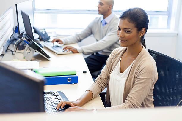 istock African businesswoman busy typing on her computer 503919363