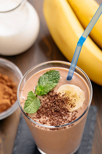 istock Chocolate banana smoothie above 503919422