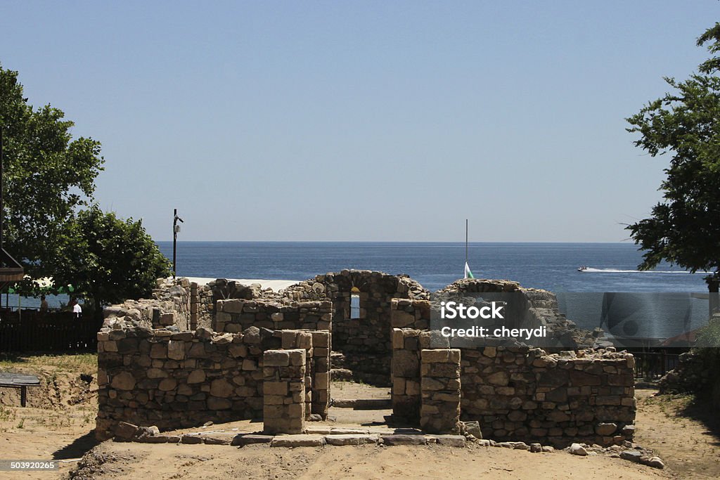 Ancient town of Sozopol Ruins in the ancient town of Sozopol, Bulgaria Archaeology Stock Photo