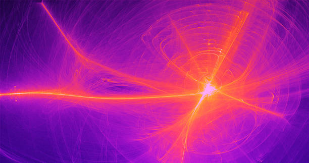 istock Abstract Background Lines Curves And Particles Blue Red Purple 503920356