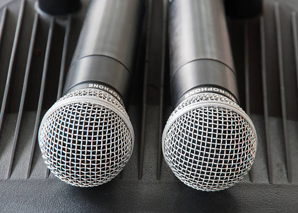 istock The black microphones close up 503921866