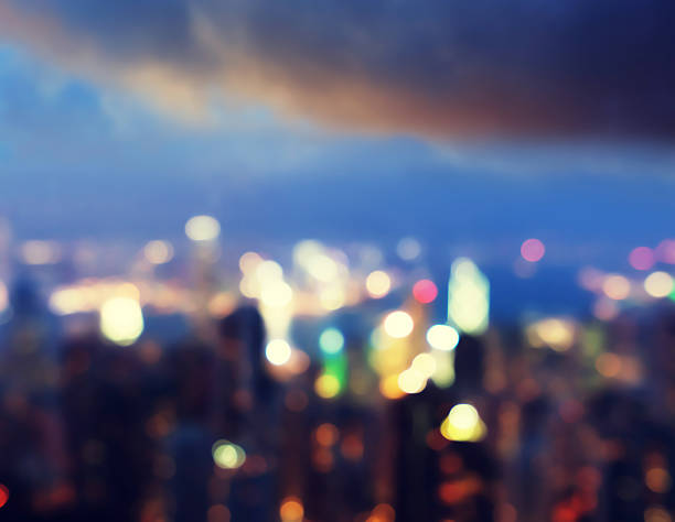 istock blurred lights from peak Victoria, Hong Kong 503923080
