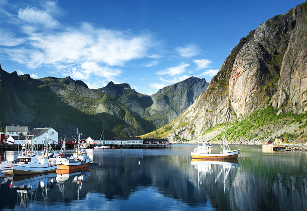 istock sunset - Reine, Lofoten islands, Norway 503923140