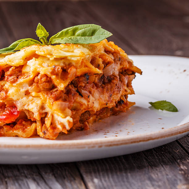 istock Traditional lasagna made with minced beef bolognese sauce 503924506