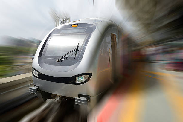 istock Modern Metro Train in motion at Mumbai 503941923