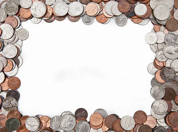 Frame made out of US coins