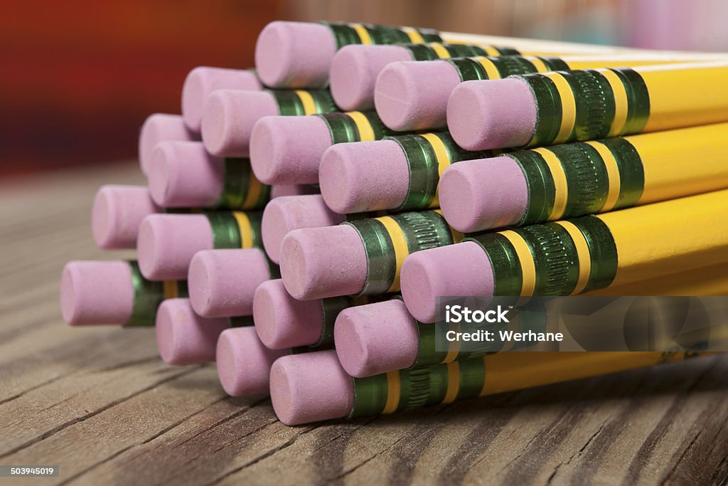 Pencil Erasers Stock Photo - Download Image Now - Number 2, Pencil, Author  - iStock