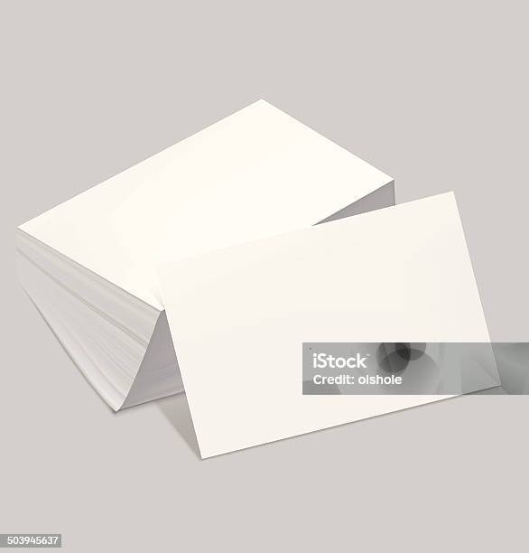 Stack Of Blank Business Card Stock Illustration - Download Image Now - Business  Card, Stack, Greeting Card - iStock