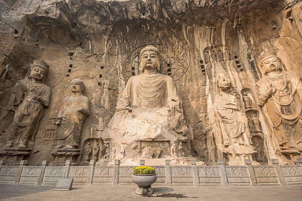 istock Longmen Grottoes with Buddha's figures 503946347