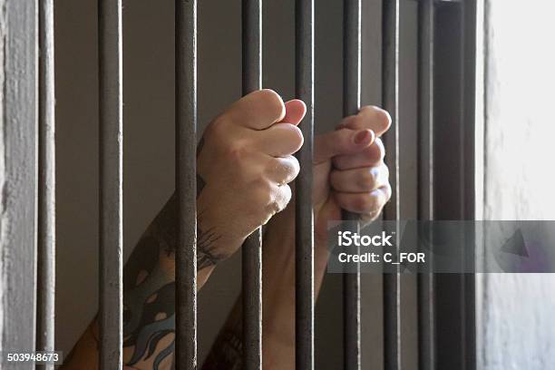 Prisoner Hands Incarceration Stock Photo - Download Image Now - Behind, Claustrophobia, Closed