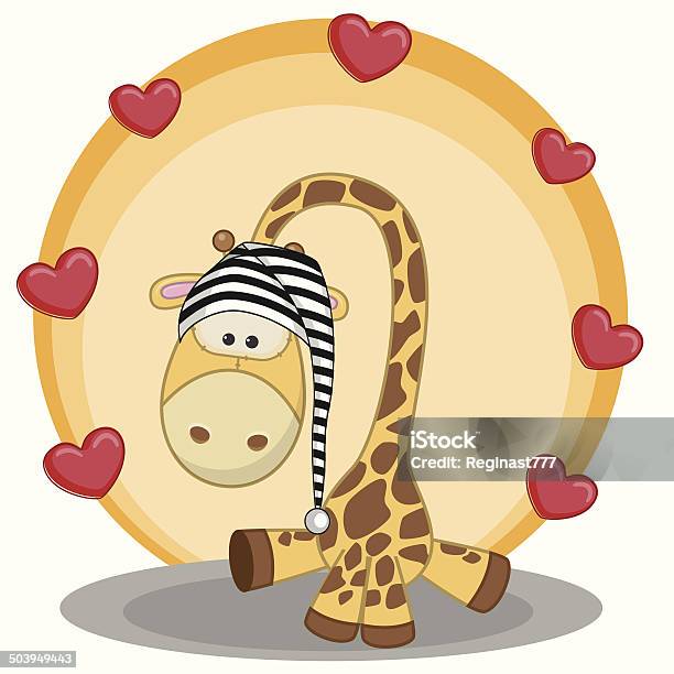 Giraffe With Hearts Stock Illustration - Download Image Now - Animal, Animal Themes, Art