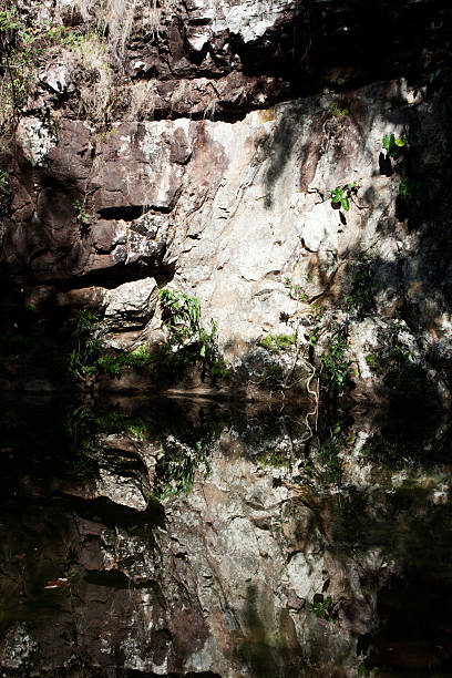 Rocks reflection in the water stock photo