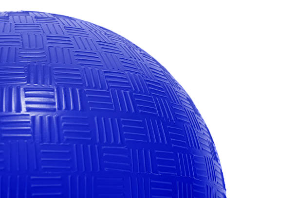 istock Universal playground blue sports ball on white background 503951990
