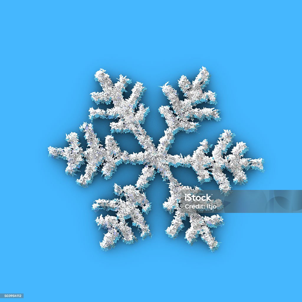 One Snowflake Made With Several Small Snowflakes Stock Photo - Download  Image Now - Fractal, Freshness, No People - iStock