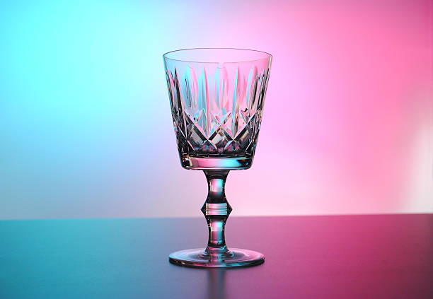 empty crystal wine glass