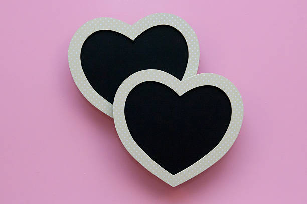 istock Heart black board on pink 503958168
