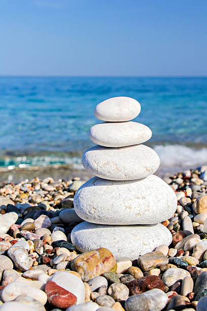 istock Zen stones stacked at beach 503960728