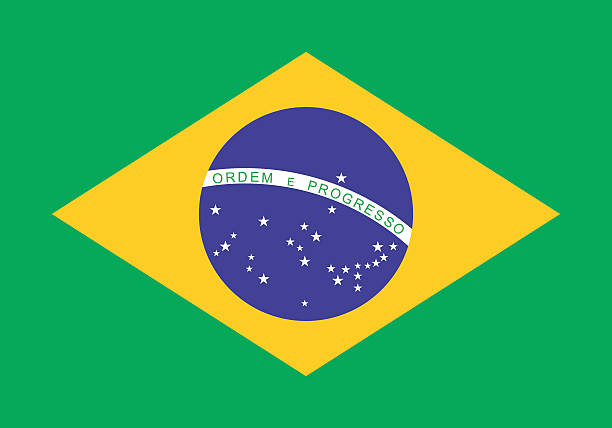 standardowe proporcjach do flagi brazylii - pelé stock illustrations