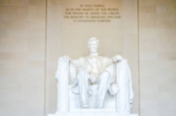 Defocused background of Lincoln Memorial in Washington DC, USA Defocused background of Lincoln Memorial in Washington DC, USA. Intentionally blurred post production for bokeh effect washington dc slavery the mall lincoln memorial stock pictures, royalty-free photos & images