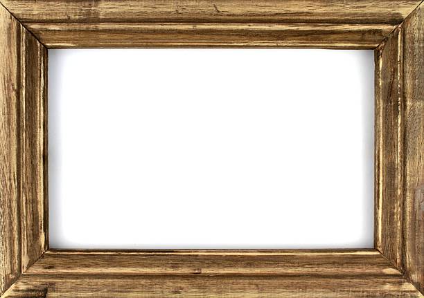 istock Old wooden picture frame 503962238