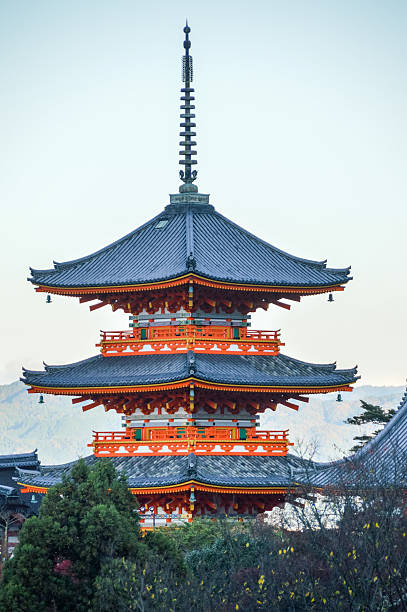 The eaves of ancient Chinese buildings under the blue sky and white clouds