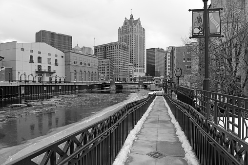 Milwaukee, Wisconsin - January 6, 2016: While being the largest city in Wisconsin, it is also the home of many large firms such as several large Beer Breweries, a top global beer producing city.