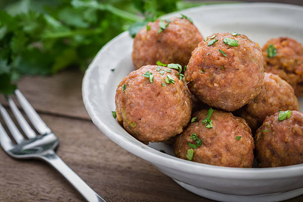 istock Fried meatballs on plate 503982238