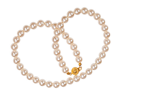 istock Pearl necklace isolated on white 503983114