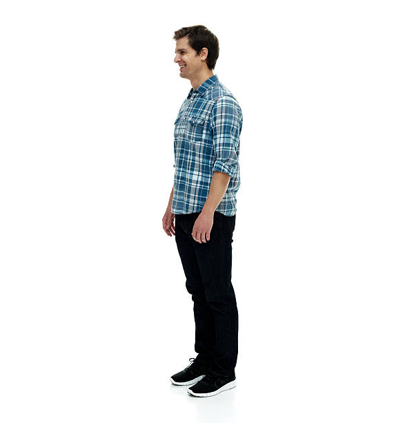 istock Smiling casual man standing and looking away 503983666