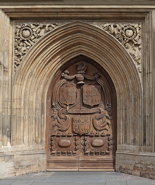 istock Cathedral door in Bath, England 503987240
