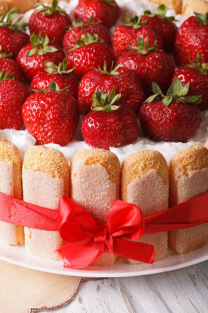 istock strawberry cake with mascarpone and Savoiardi macro vertical 503988868