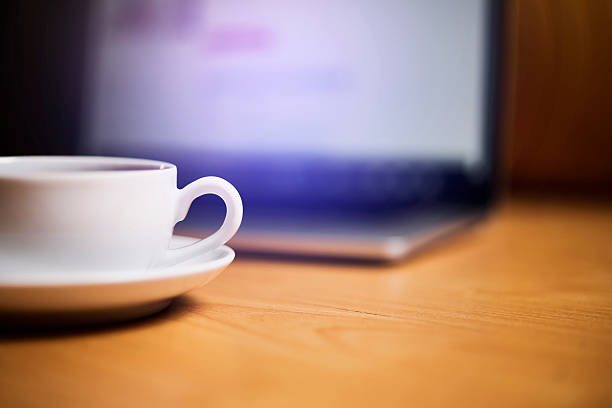 istock Laptop and a cup of coffee 503990326