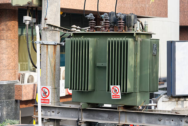 istock High voltage transformer on the street 503992780