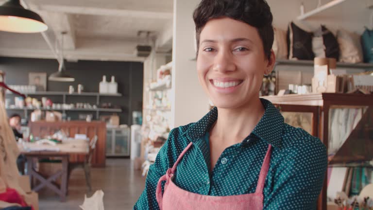 Portrait Of Female Owner Of Gift Store Shot On R3D
