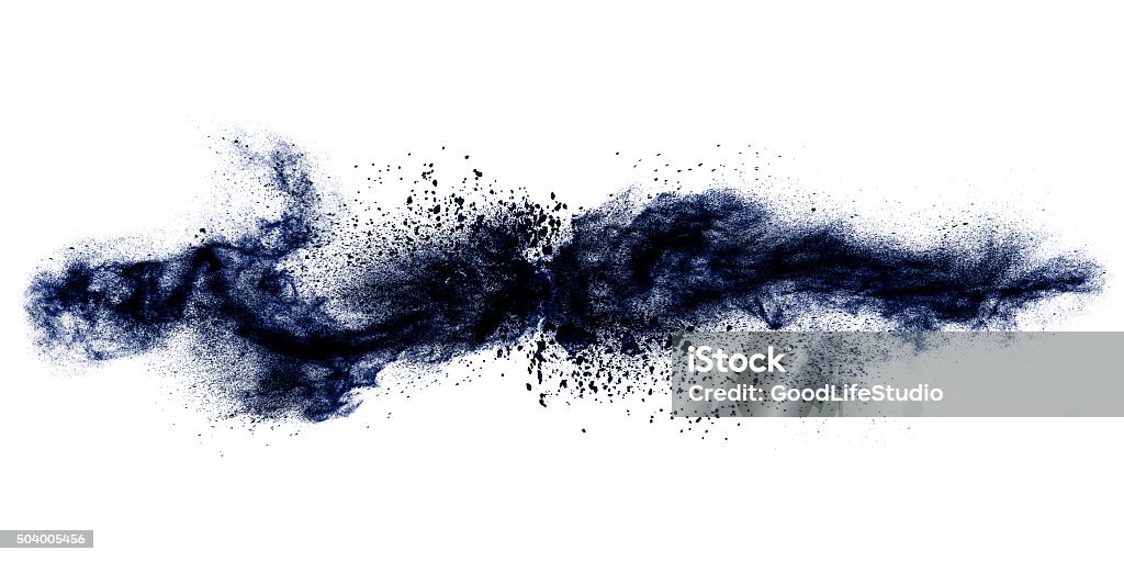 Blue Exploding Powder Exploding Blue Abstract Stock Illustration - Download Image Now ...