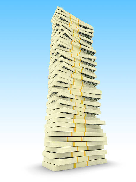 istock Big money stack from dollars. Finance concepts 504008744