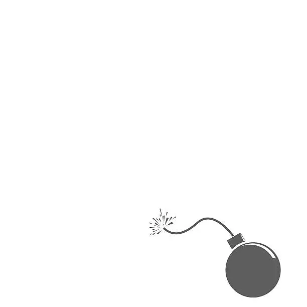 Vector illustration of Grey dynamite bomb