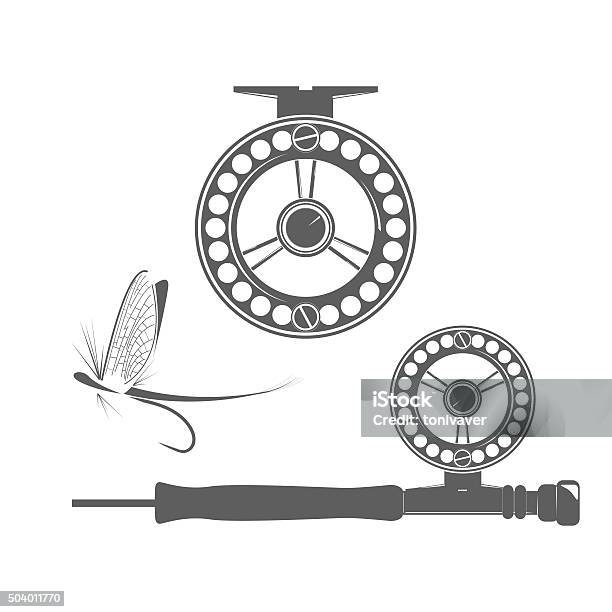 Fishing Reel Icons Stock Illustration - Download Image Now - Fly-fishing, Fishing Reel, Fishing Rod