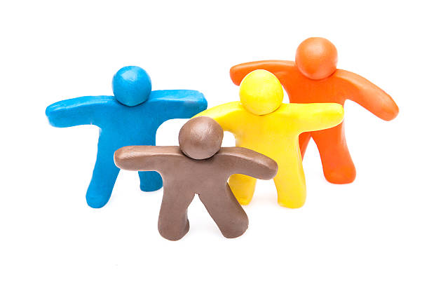 istock Crowd group of colourful plasticine 504012020