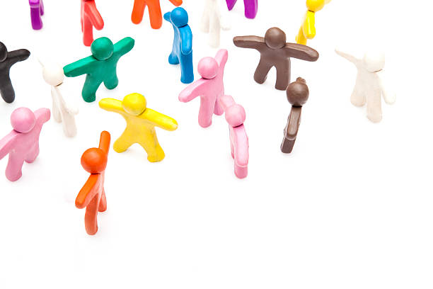istock Crowd group of colourful plasticine 504012554