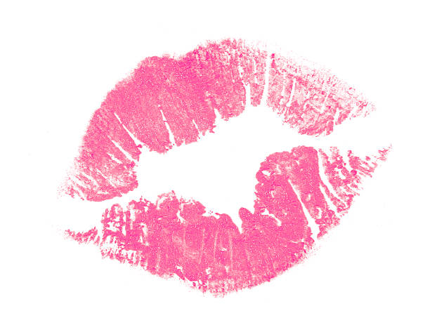キスマークに白 - lipstick kiss kissing lipstick love ストックフォトと画像