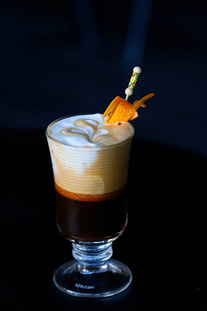 freddo espresso cappuccino with cream in glass freddo espresso with cream and syrup served in glass freddo cappuccino stock pictures, royalty-free photos & images