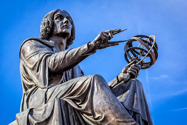Nicolaus Copernicus Monument of great astronomer Nicolaus Copernicus made by Bertel Thorvaldsen in 1822, Warsaw, Poland polish culture photos stock pictures, royalty-free photos & images